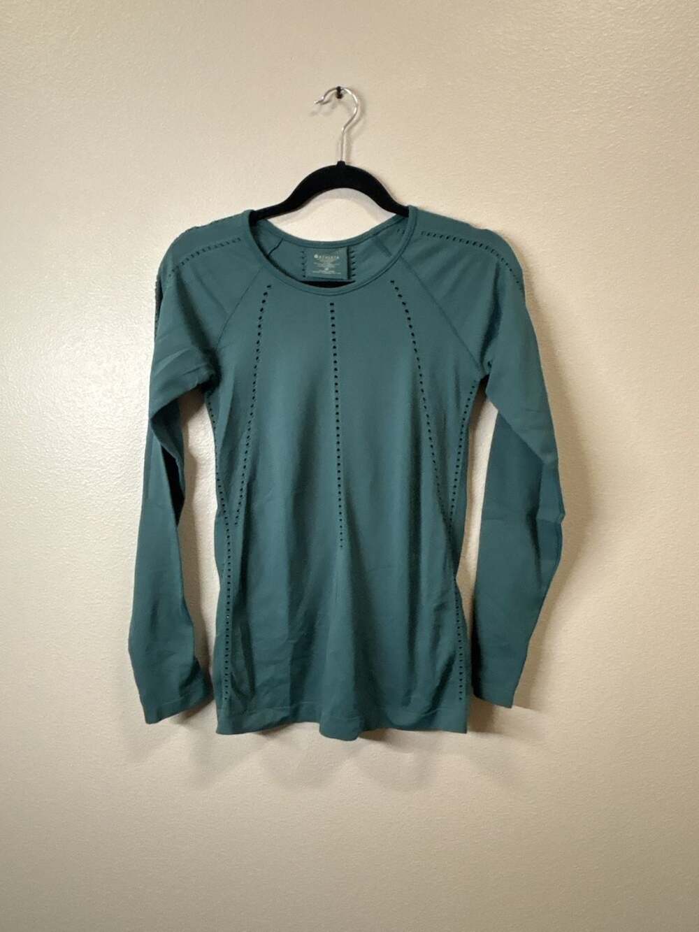 Athleta Foothill Seamless Long Sleeve Size XS Teal